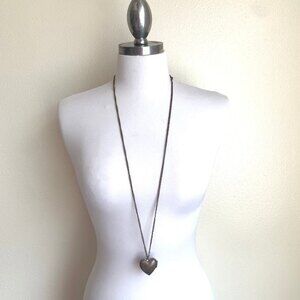 Beautiful Long Heart Locket Pendant Necklace